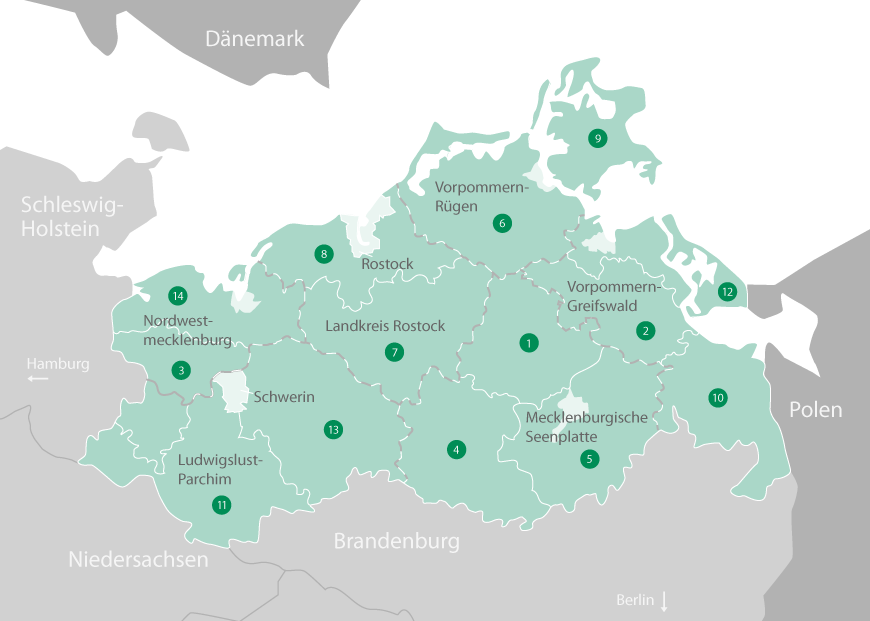 Vorpommern ostseeküste mecklenburg karte Landkarte Mecklenburg